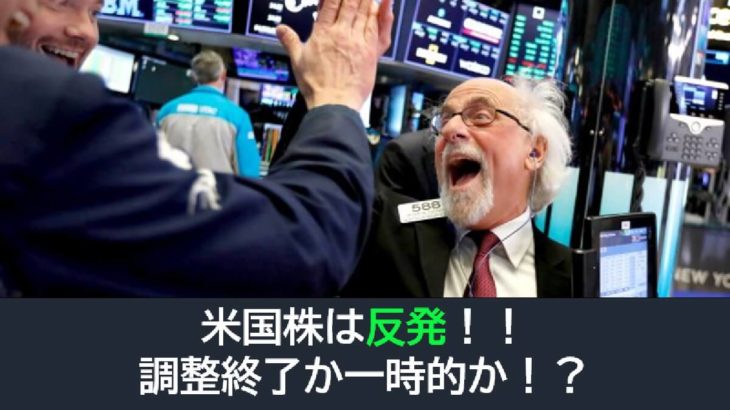 米国株は反発！調整終了か一時的か！？