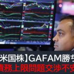 【米国株】GAFAM勝ち・債務交渉不安でレンジ圏