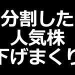 分割した人気株 下落とまらない（動画）