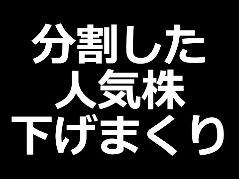 分割した人気株 下落とまらない（動画）