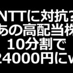 NTTの真似？分割で2万4千円の高配当株／ANA、JAL、ニトリ株価下落中（動画）