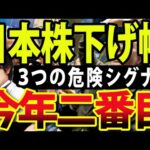 【緊急】日本株が今年２番目暴落、必ず押さえる危険シグナル３つ（動画）