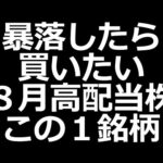 8月権利高配当株 おすすめこの1銘柄（動画）