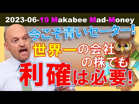 【米国株】世界一の会社の株でも利確は必要！今こそ青いセーターを！あなたのポートフォリオは分散されてる！？【ジムクレイマー・Mad Money】（動画）