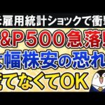 【S&P500急落】米雇用統計ショックで大幅株安の恐れも…ただ慌てなくてOK！（動画）