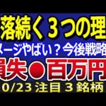 日経平均続落で下げ止まらず！日本株の含み損ふくらみ過ぎて今年の相場終了？（動画）