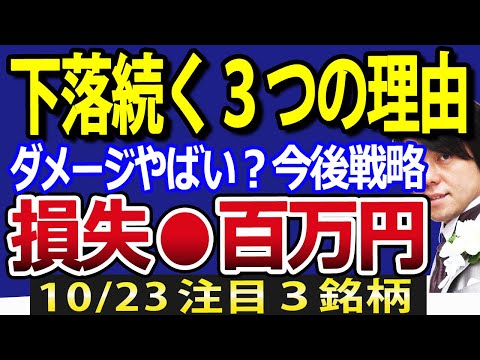 日経平均続落で下げ止まらず！日本株の含み損ふくらみ過ぎて今年の相場終了？（動画）