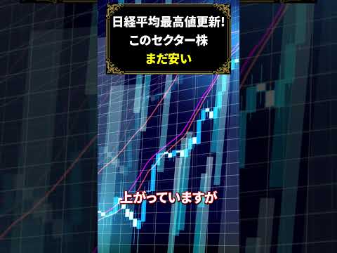 日経平均高値更新！このセクター株安い #日本株 #米国株 #新NISAで賢くお金を増やす #株式投資で資産運用するコツ（動画）