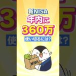 【保存版】新NISAで年内に360万を使い切るにはどうする？（動画）