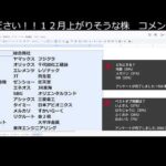 最強の株 2銘柄選ぶLIVE 12月版（動画）