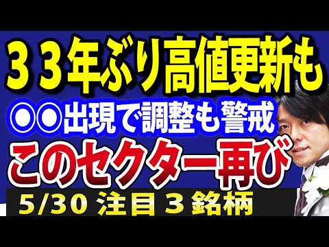 日本株33年ぶり高値更新も、◉◉出現でスピード調整警戒（動画）