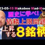 【米国株】賢者は歴史に学ぶ！債務上限問題で上昇する8銘柄！油断なんてとんでもない！【ジムクレイマー・Mad Money】（動画）