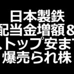 日本製鉄株さらに高配当に／S安まで売られた株／NTT株を政府が売る噂（動画）