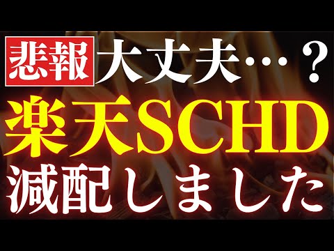 【悲報】楽天SCHDが減配発表…。元本割れ&タコ足配当の原因は？（動画）