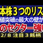 このセクター強い！日本株に３つのリスク、上値突破の最大の壁になる？（動画）