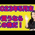 2023年5月末今買うならこの株だ！（動画）