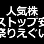 人気株のストップ安祭りがえぐい・・・（動画）