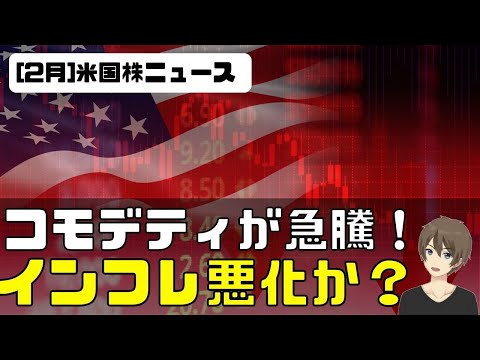 [米国株]コモデティが急騰！インフレ悪化か！？（動画）