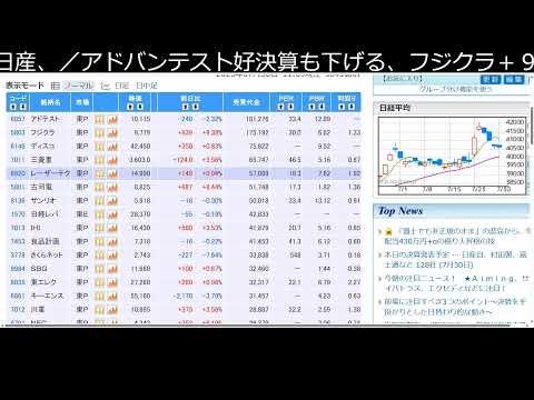 株みるだけ。今日は日産 決算（動画）