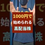 【1000円から不労所得】初めての高配当株投資におすすめ！少額で始める日本株 #高配当 #投資 #お金（動画）