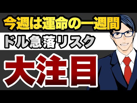 【大注目】今週は運命の一週間　ドル急落リスク（動画）