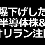 爆下げ株＆オリエンタルランドなど決算（動画）