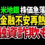 【米国発金融不安】米地銀融資詐欺疑惑で米銀行株急落、時価総額15兆円消失 米国株 新NISA（動画）