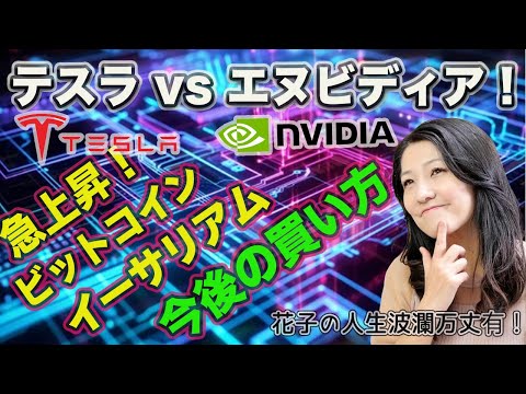 テスラ vs エヌビディア！ビットコイン・イーサリアム急上昇！今後の買い方（花子の人生波乱万丈14）（動画）