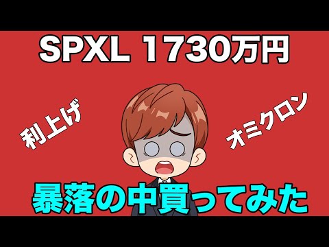 暴落中に震えながらSPXLを1730万円分買ってみた（動画）