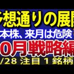 日本株、予想通りの展開へ？相場奥儀「◉◉」を連続発動、10月株価は要警戒（動画）