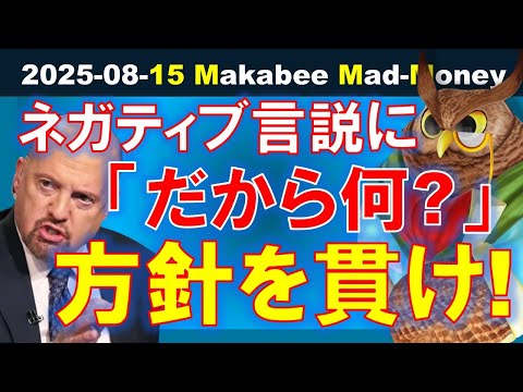 【米国株】ネガティブ言説には「だから何？」と言うべき！方針を貫こう！【ジムクレイマー・Mad Money】（動画）