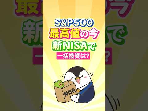 【絶好調】S&P500が最高値更新の今、新NISAで一括投資はアリ?(動画)