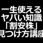 【株式投資勉強会】この株安すぎｗを探す！割安株見つけ方講座（動画）