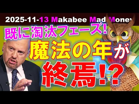 【米国株】え？「魔法の投資の年」の終焉！？既に淘汰フェーズに突入！【ジムクレイマー・Mad Money】（動画）