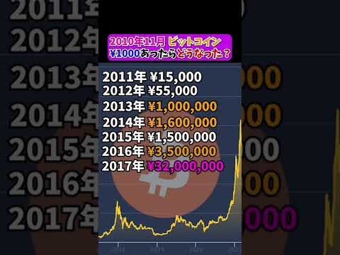 2010年11月ビットコイン1000円買っていたら…!? #shorts #bitcoin #仮想通貨（動画）