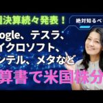 【今週決算続々発表】グーグル、テスラ、MSFT、インテル、メタ買う買わない？（動画）