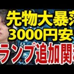 日経平均先物大暴落！トランプ大統領が中国へ追加関税 日本株 新NISA 資産運用（動画）