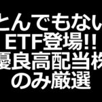 とんでもないETFが登場ｗ 【優良高配当株を厳選】（動画）