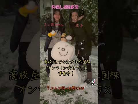 ミニ花ちゃんと雪で遊ぶ。埼玉県、大雪中〜！ #米国株 #新nisa（動画）