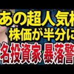 あの世界人気の日本株が株価半値に、著名投資家が個人投資家へ警告（動画）