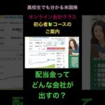 「配当金ってどんな会社が出すの？」オンライン会計クラス初心者コースのご案内 #米国株 #nisa #投資初心者（動画）