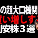 あの超大口機関投資家が狙う低位の日本株３選（動画）