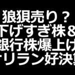 銀行株の時代!?／大幅下落した株／オリエンタルランド、JR東、ソシオネクスト好決算！（動画）