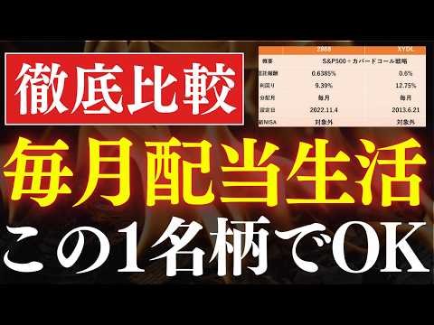 【S&P500で毎月配当】毎月不労所得生活、この1銘柄でできます～米国ETF・投資信託を比較～（動画）